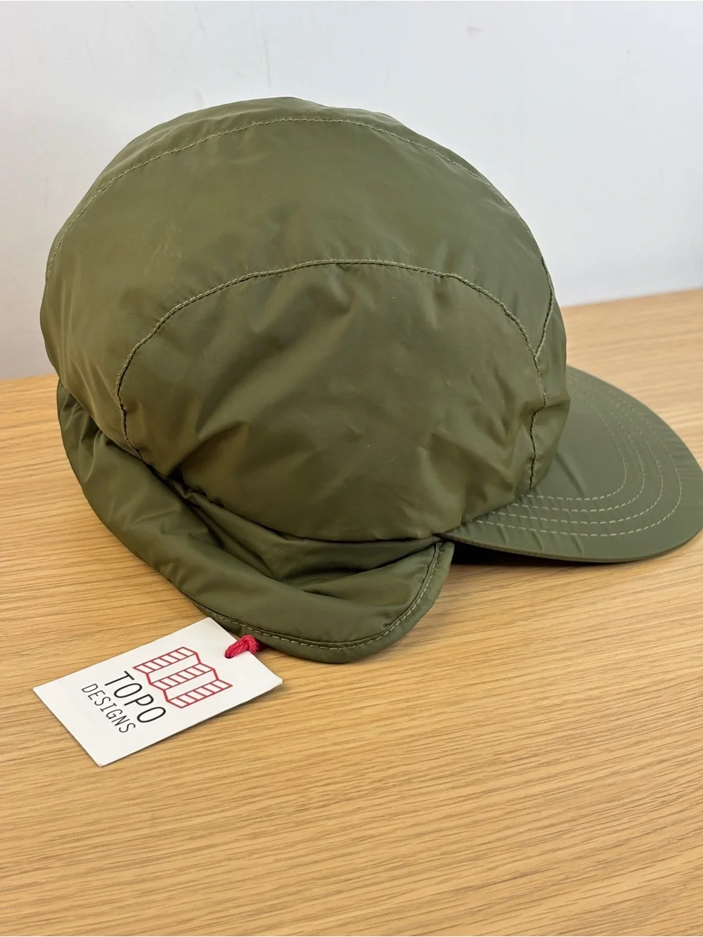 Topo Designs Olive Green Puffer Cap NWT